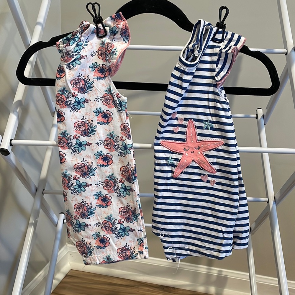 Chick pea romper bundle 9-12m